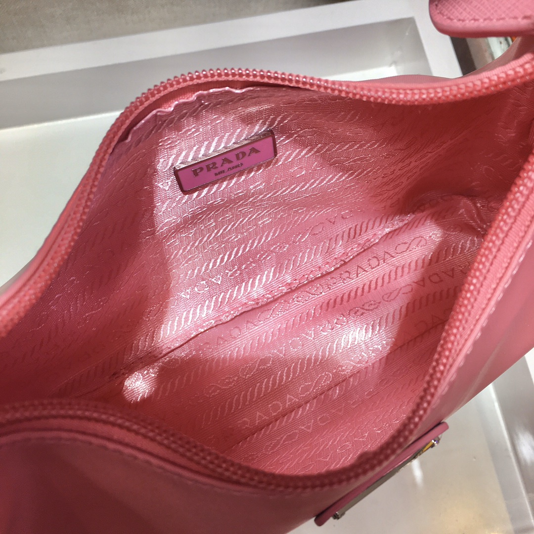 Prada Mini Re Nylon Re Edition 2000 Hobo Bag Handbag Pink 1NE515